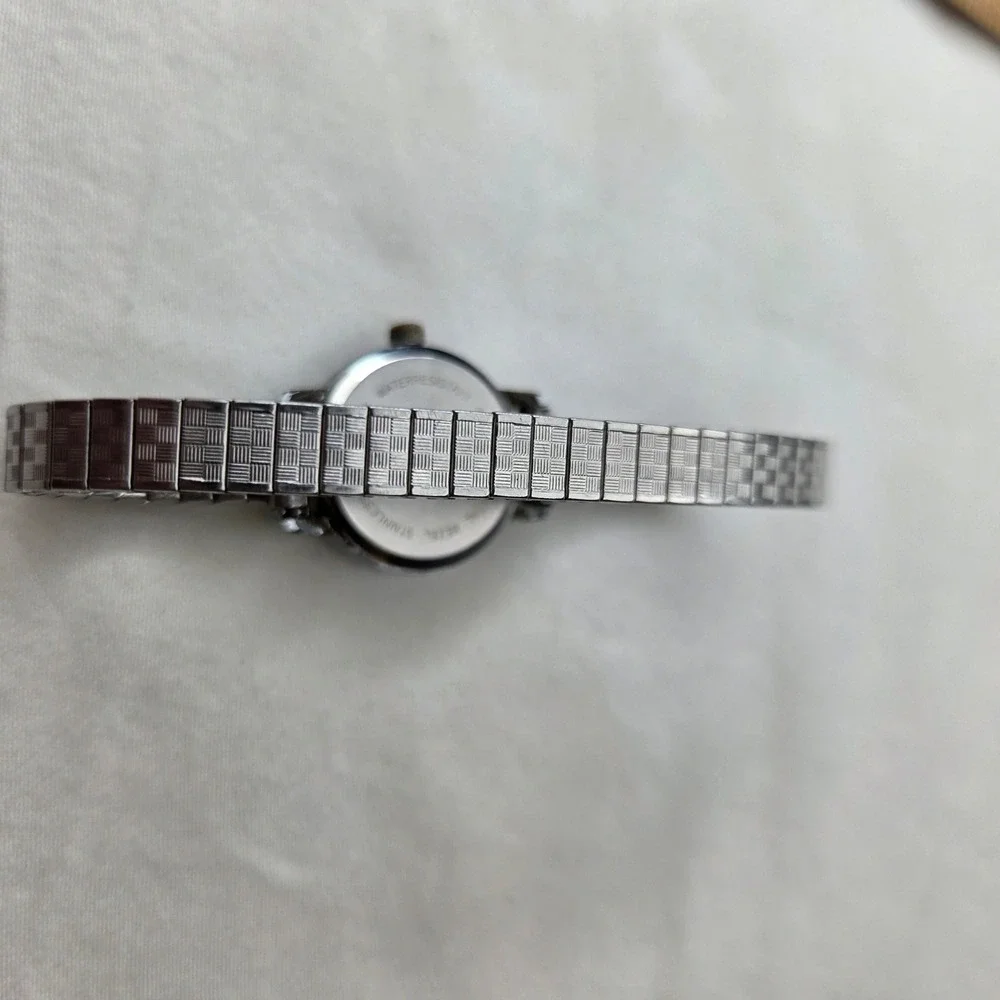 Helbros Vintage Quartz Watch Silver Tone Speidel USA Expansion Band 3ATM